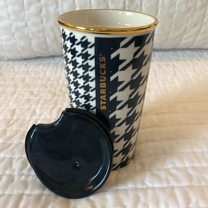 Starbucks Houndstooth Ceramic To Go Cup